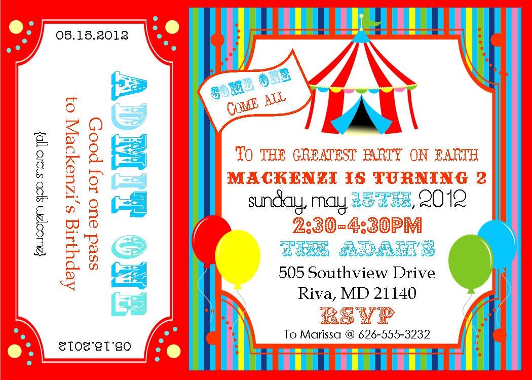 Rainbow Carnival Circus Birthday Invitation - PRINTABLE - By A Blissful Nest Il_570xn