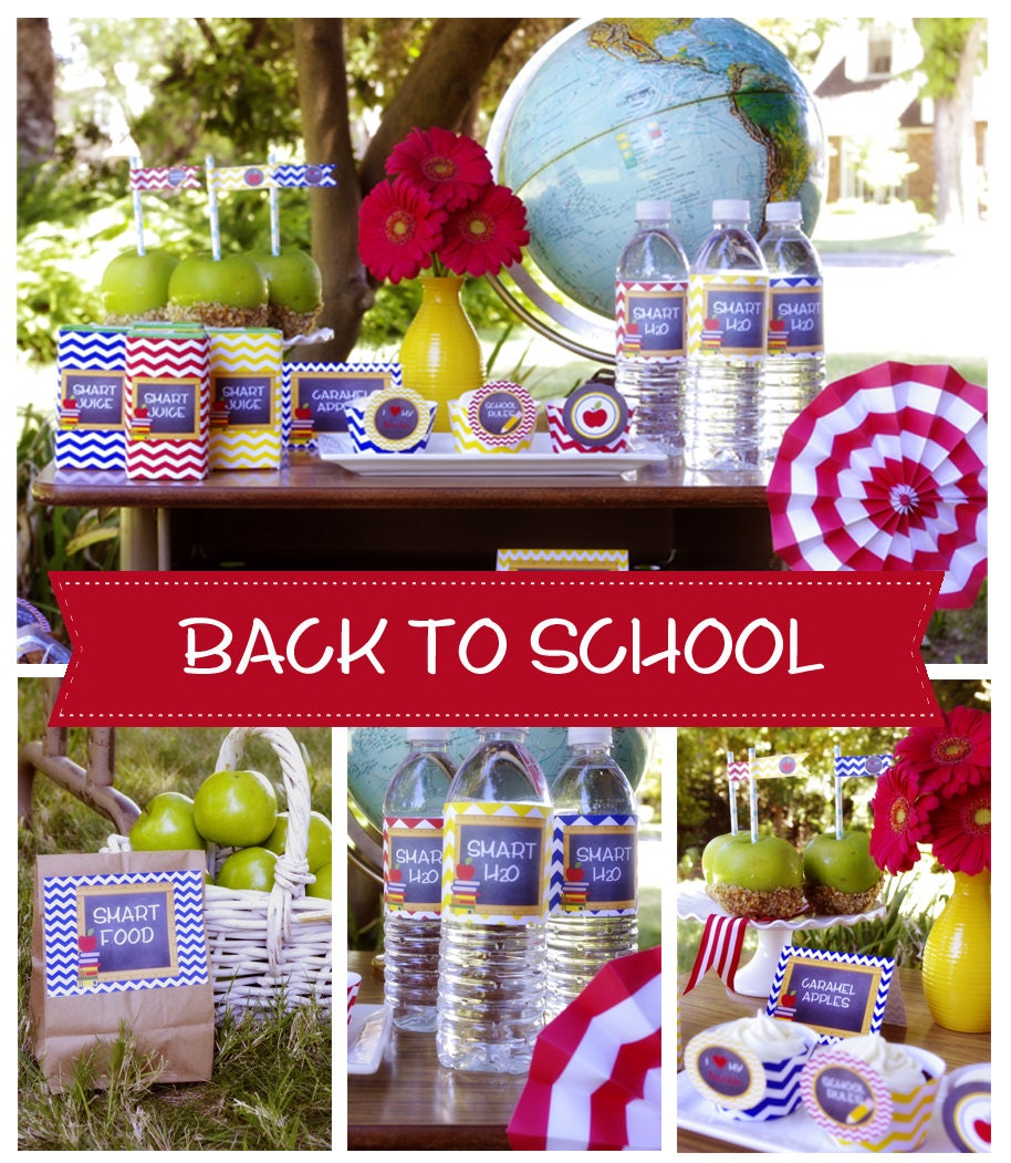 Back To School Party - PRINTABLE - Party Package Collection Labels - By A Blissful Nest Il_570xn