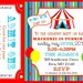 Rainbow Carnival Circus Birthday Invitation - PRINTABLE - By A Blissful Nest