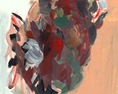 abstract painting print . HEART . 13 x 19 inch large wall art