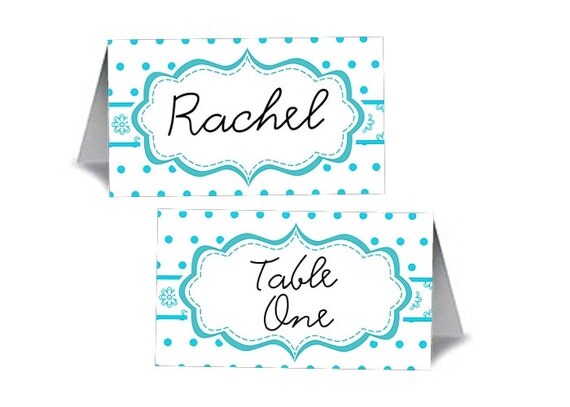 12 Blank Table Tent Place Cards, Wedding, Bridal Shower, Birthday Il_570xn