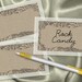 10 Blank Food Label Stickers, Candy Buffet Labels, Wedding, Bridal Shower, Kraft Brown