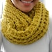 Cameron Chunky Infinity Ribbed Scarf Cowl, Citron Yellow