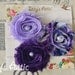 pink chiffon headbands - Trio set - The purples collection -