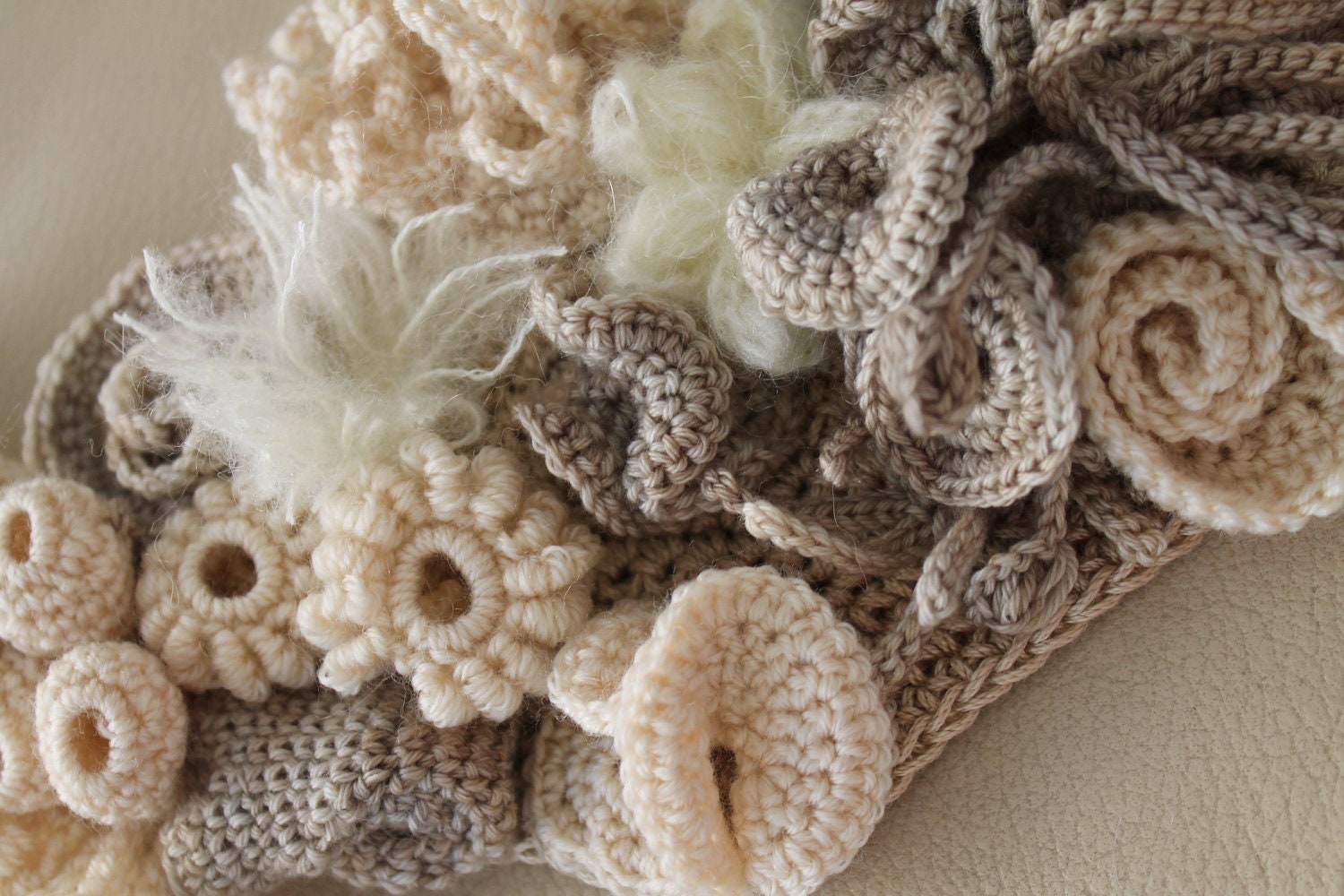 Reserved. Coral Reef / Freeform Crochet Wall Hanging / Sculpture