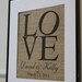 Wedding or Engagement Burlap Art