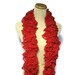 Hand Knit Ruffled Scarf - Red