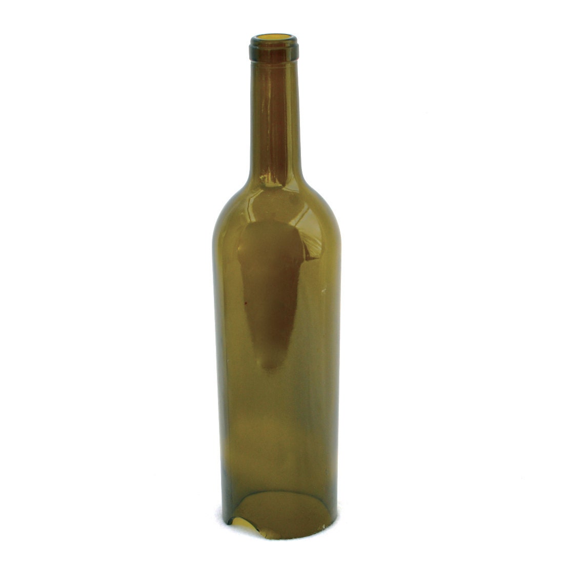 One Small Olive Wine Bottle Hurricane // Recycled 750 ml Glass Bottle