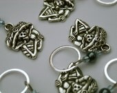 Dia de Los Muertos Skeleton Stitch Markers - Set of Five