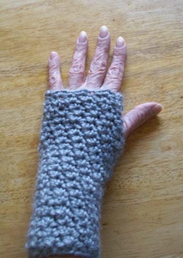Fingerless Gloves in Grey Heather Or Made to Order in Your Choice of Color