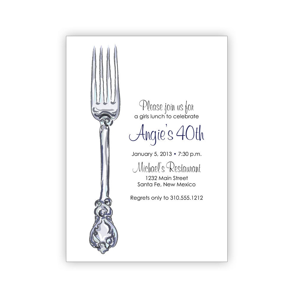 Printable Dinner Party Birthday Party Invitations Digital File for Self-Print