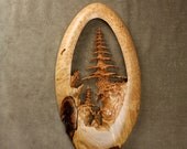 Tree Wall Art Wood Carving, Anniversary Gift, Fathers Day, Rustic Log Cabin Decor Wall Hanging by Gary Burns the Treewiz, Handmade in Oregon