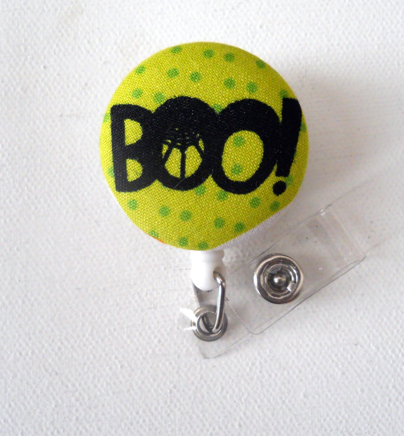 Boo - Retractable ID Badge Reel - Name Badge Holder - Nurse Badge Reel - RN Badge - Pediatric RN Badge - Badge Clip