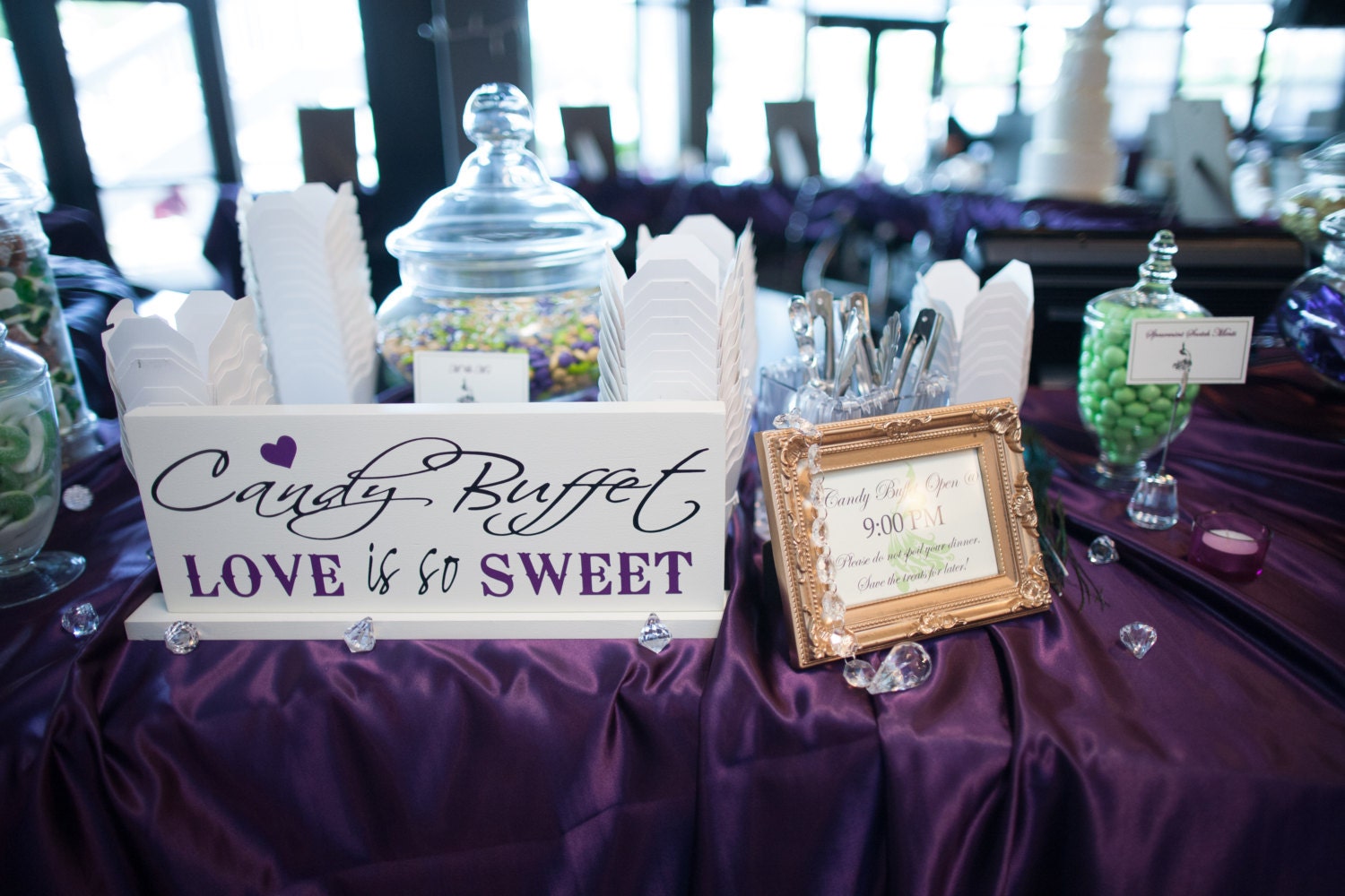 Wedding Sign, Wedding Reception Sign, Decoration, Candy Buffet, Candy Bar, Cake Table, Dessert Table, Love is so Sweet Sign with base.