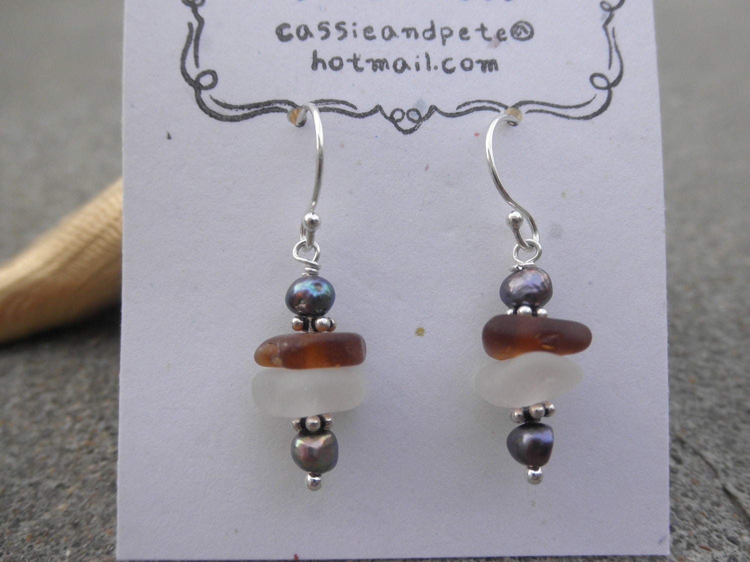Tiny Treasure Beach Glass Earrings Lake Erie