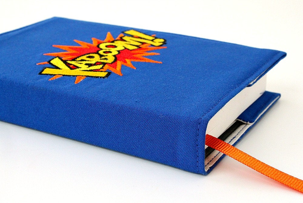 Embroidered Sketchbook - fabric covered journal - notebook - artist sketch book - Superhero