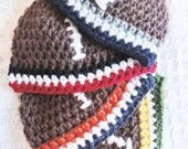 Football Hat Hand-crocheted Baby Beanie Custom Team Colors By Distinctly Daisy