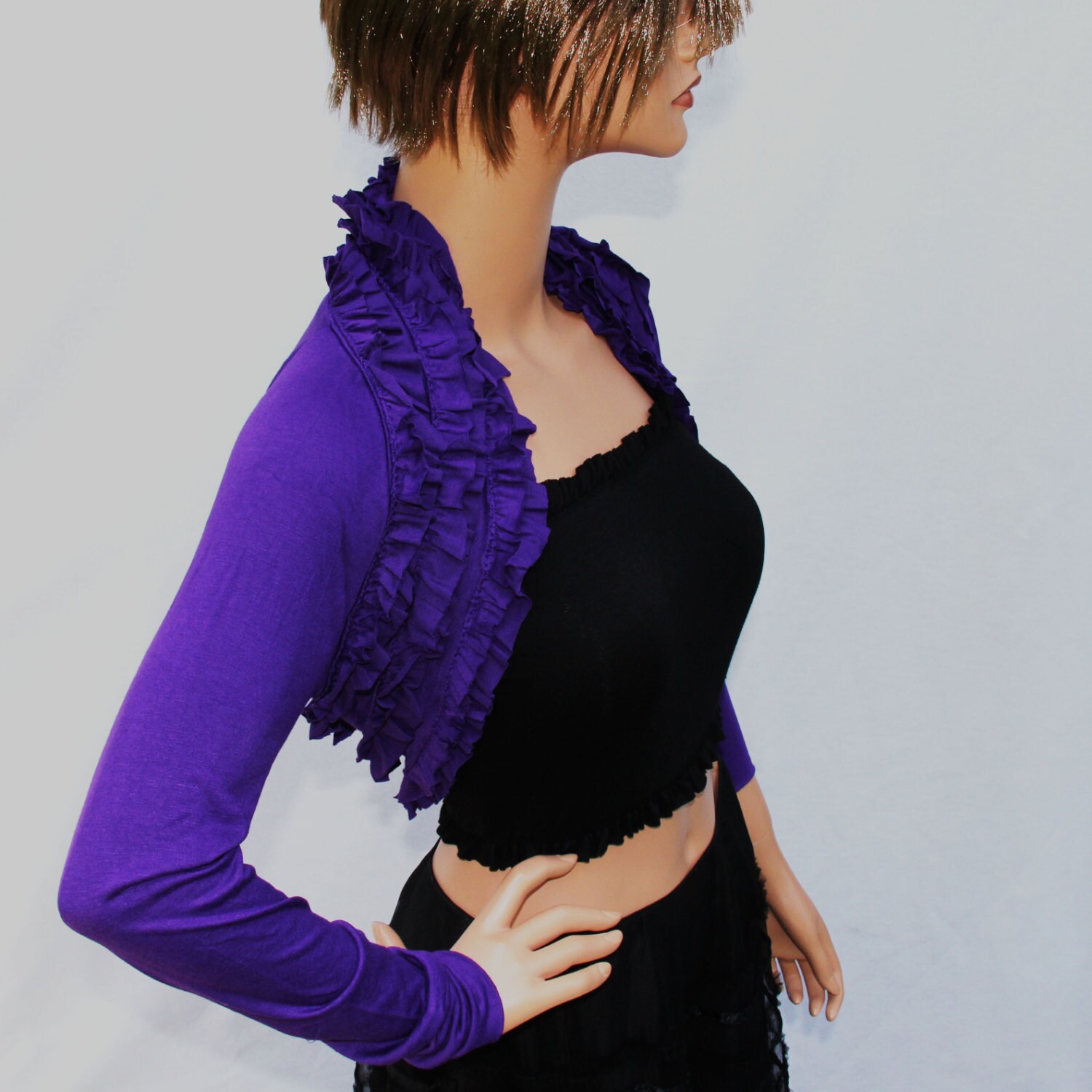 Purple Shrug bolero bridal shrug bridal by MIRIMIRIFASHION on Etsy