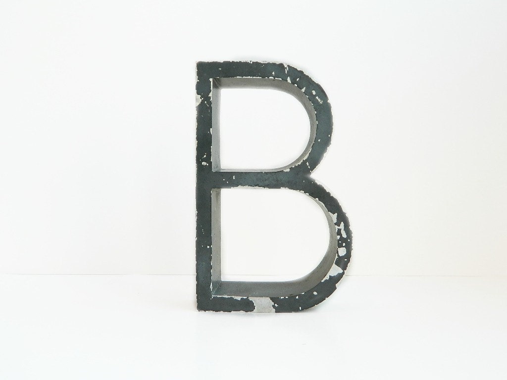 Large Black Metal Sign Letter B By CIVILIZEDMODERN On Etsy