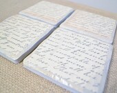 Vintage Script Coasters-French-Inspired Wedding or Birthday Gift