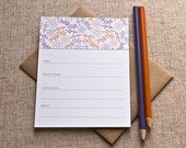 Flora Pattern Fill In Invitations, Set of 8