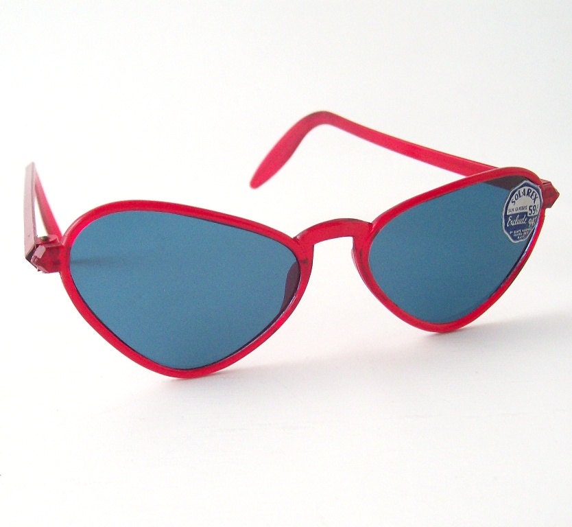 vintage cateye sun glasses blue lenses red frames solarex sunglasses fashion retro women accessories fashion style