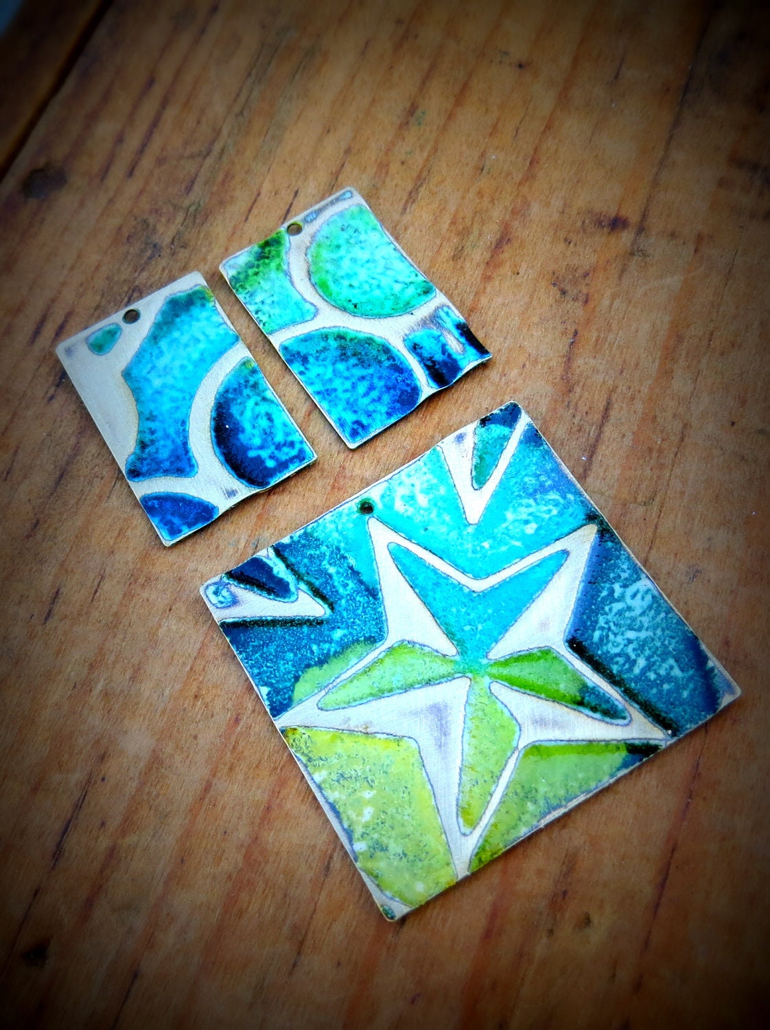 Vintaj Natural Brass altered pendants and charms