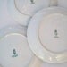 Vintage Modernist China Plates White Alpine German Grey Feather Set of 3