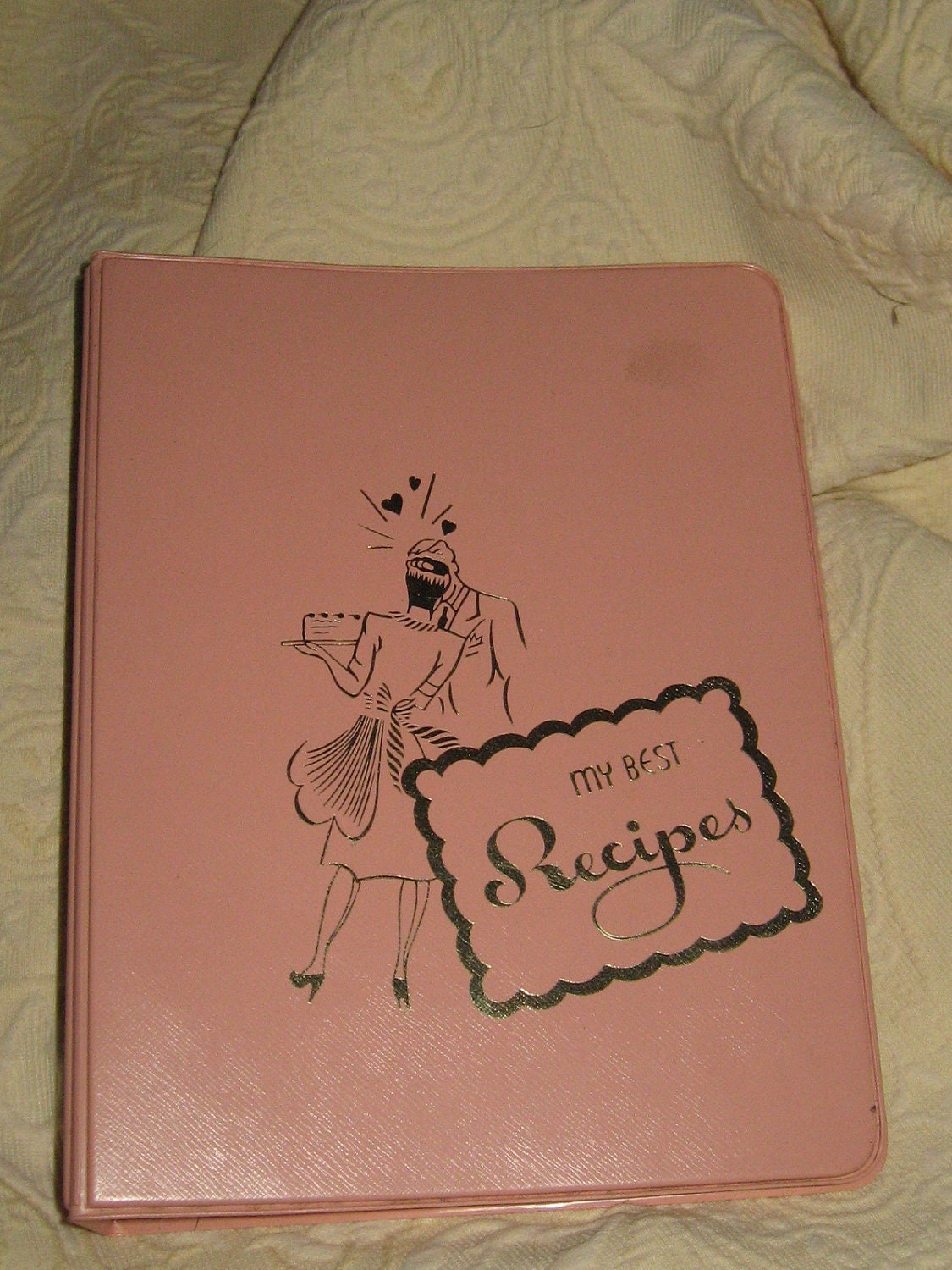 Vintage 50s Pink My Best Recipes Book