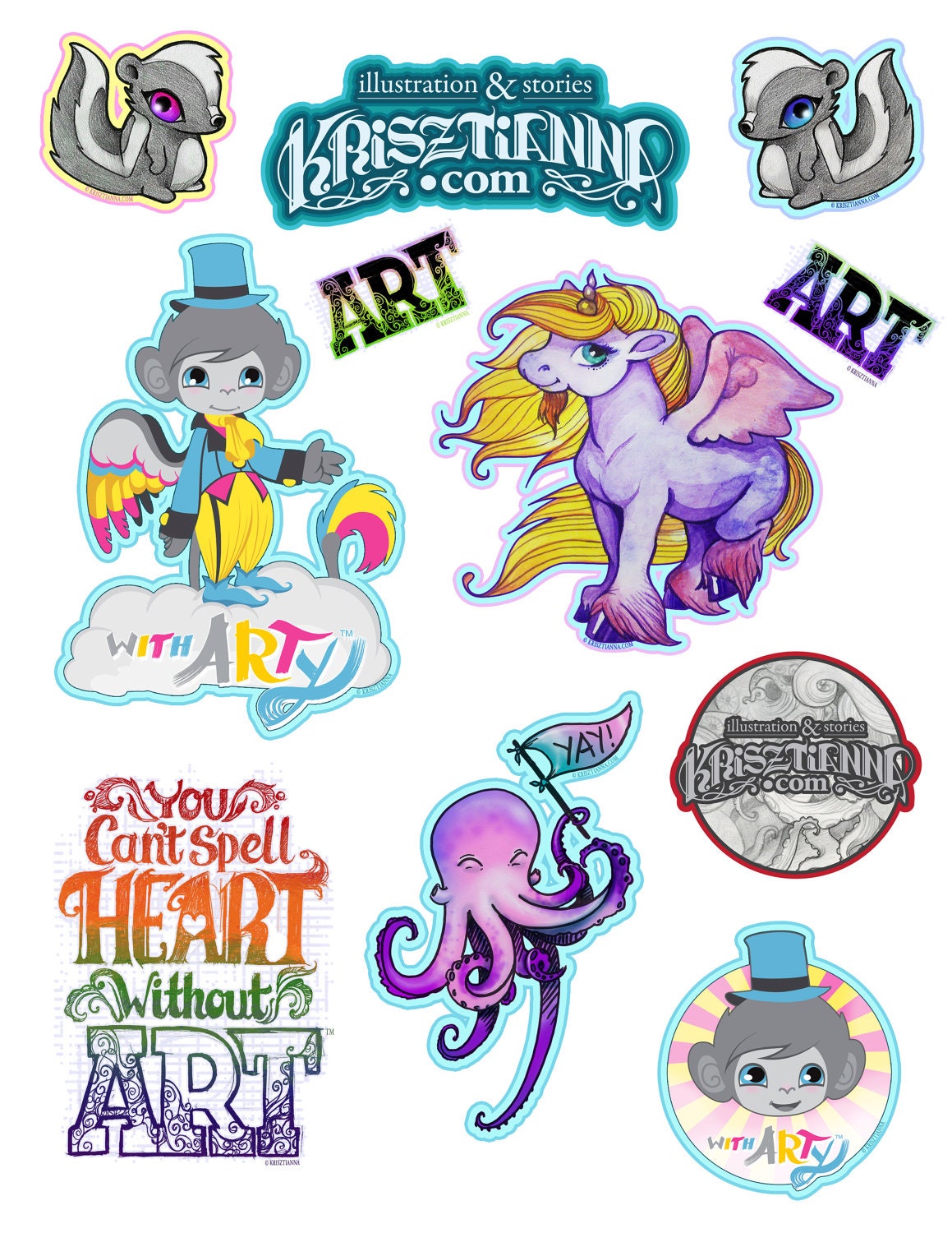 Sheet of 11 Stickers