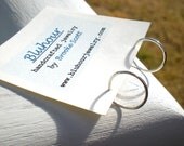 TINY SILVER HOOPS -- sterling silver
