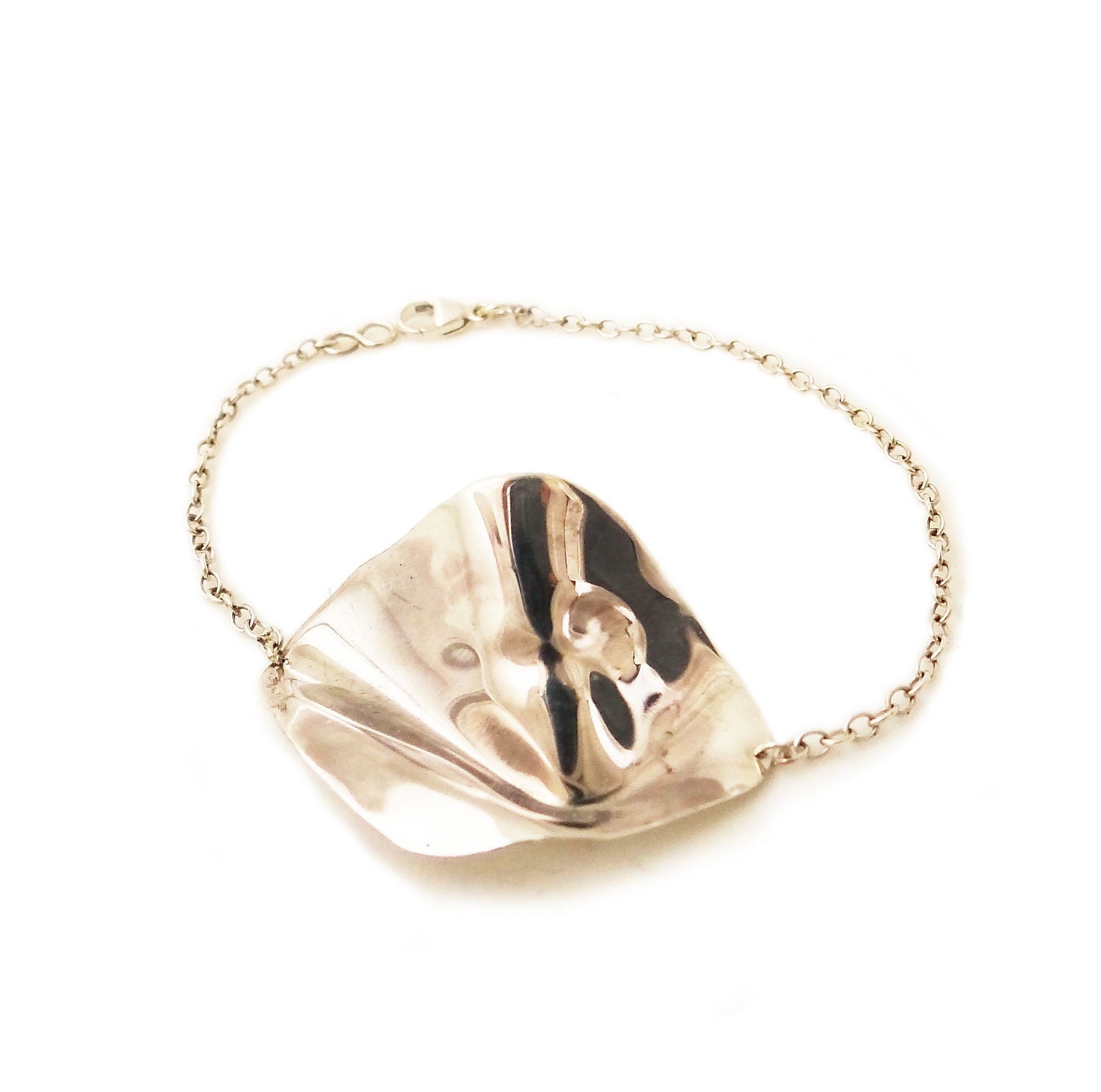 Sterling silver bracelet handcrafted on chain