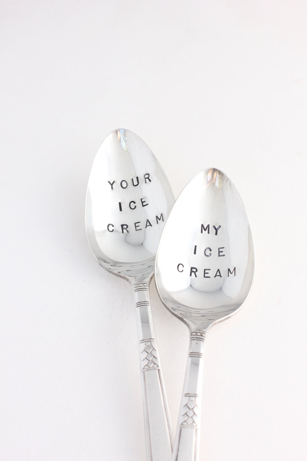 My Ice Cream Spoon and Your Ice Cream Spoon 2 Vintage Spoons -1935 -1948 Capri Vintage Modern