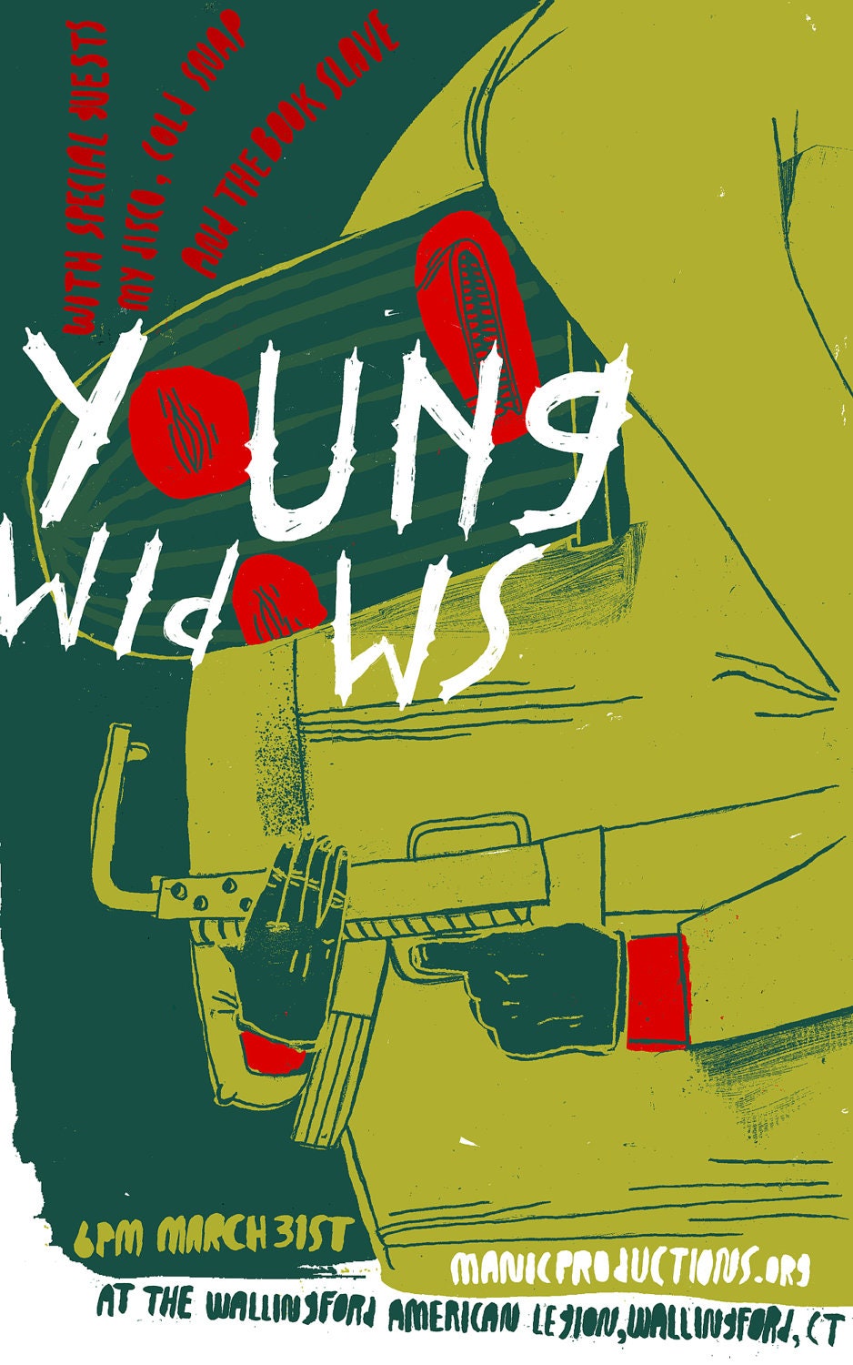 Young Widows Gigposter Hand Screenprinted