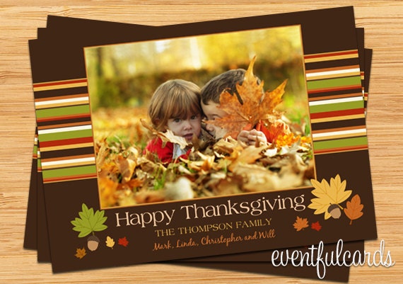 Customizable Thanksgiving Family Photo Greeting Card - Printable Il_570xn