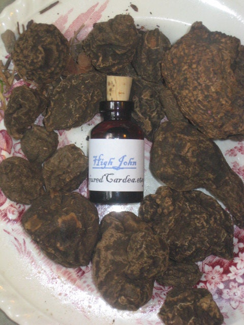 High John Oil-John the Conqueror-Jalap Root-Hoodoo-Voodoo-Witchcraft-Success, Power, Prosperity, Drawing-With Traditional Heliotrope Oil