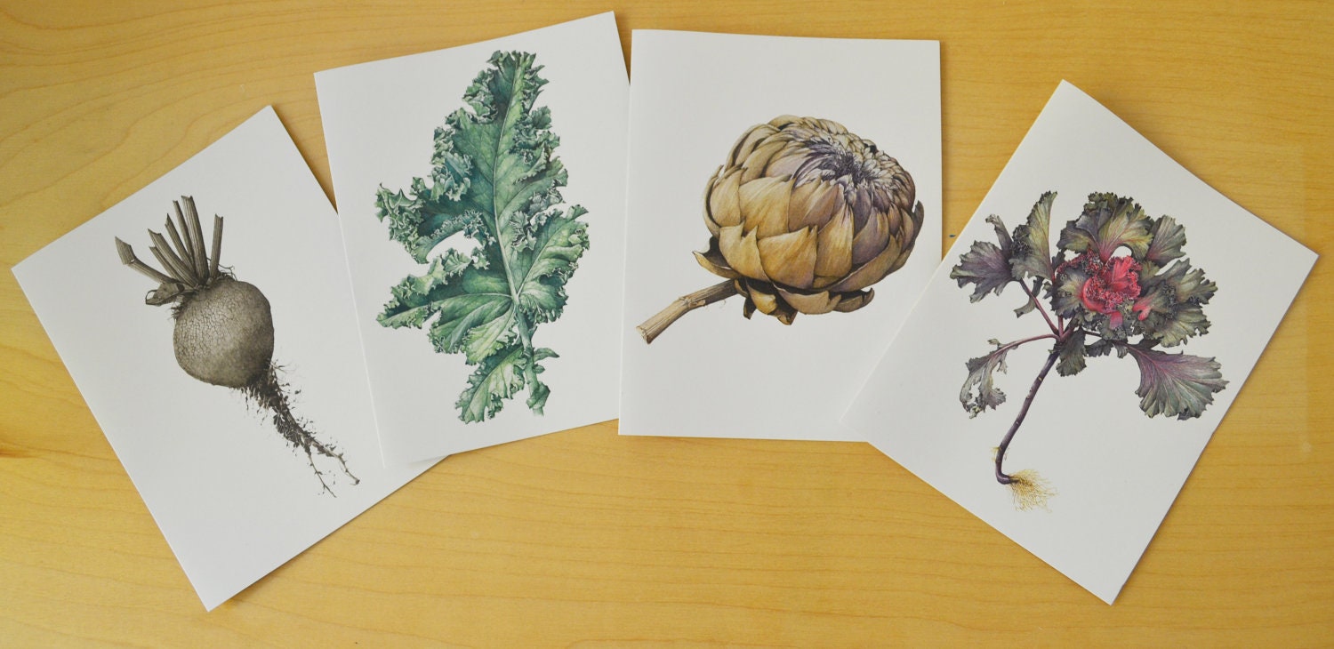 Botanical Art Cards, Series 05 - Vegetables