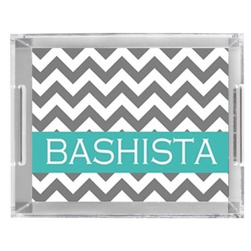 Personalized Acrylic Tray with Handles - Small
