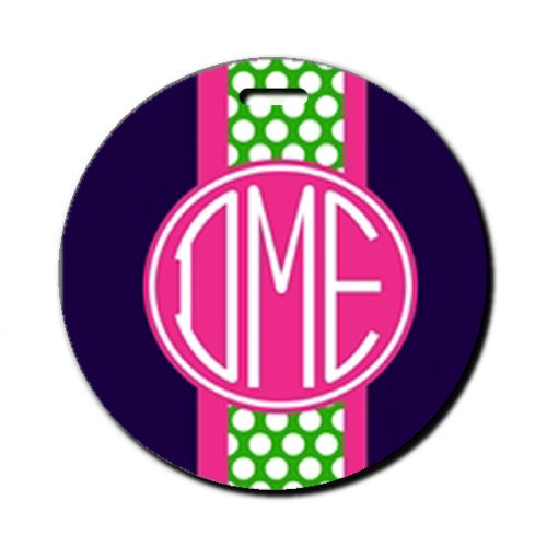 Personalized Round Bag Tag, Not Laminated