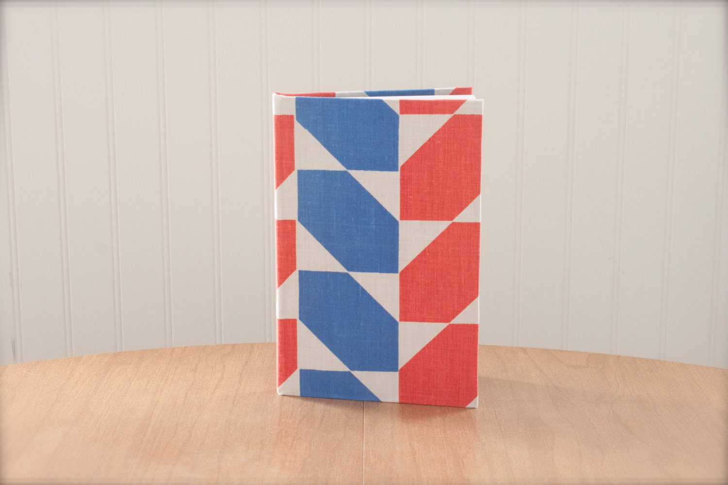 Red and Blue Geometric Book- Journal/ Sketchbook