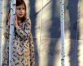 girls dress l size 4 l prairie long sleeve dress in autumn forest l handmade l Ready to Ship