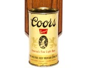 Wall Mounted Beer Bottle Opener with Vintage Coors Colorado Beer Can Cap Catcher - Gifts for Groomsmen