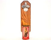 Wall Mounted Bottle Opener with Vintage Tennent's Beer Can Cap Catcher Penny At The End Of The Day - Gift for Groomsmen Guy Dad Grad