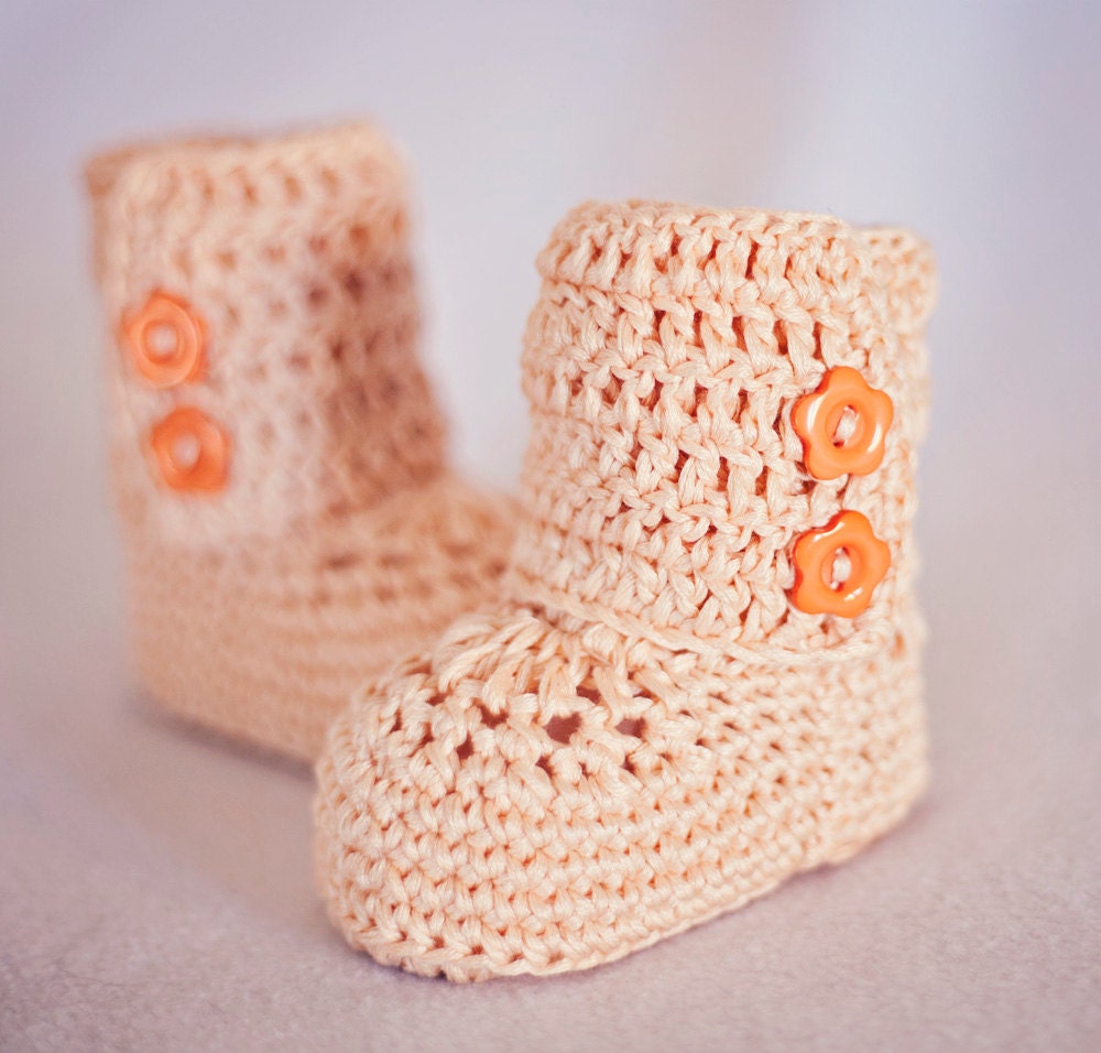 Crochet Baby Booties - Baby Ankle Boots ready to wear (0-3 months)