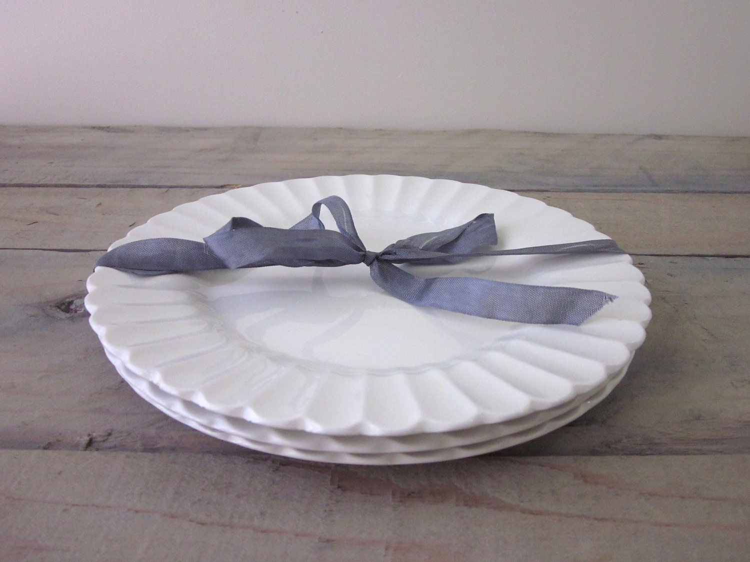 White China Ironstone J & G  Meakin Classic White Set of 3