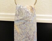 Nautical Chart Towel - Savannah Area - 16" x 25" - Kitchen, Bathroom, Tennis, Golf