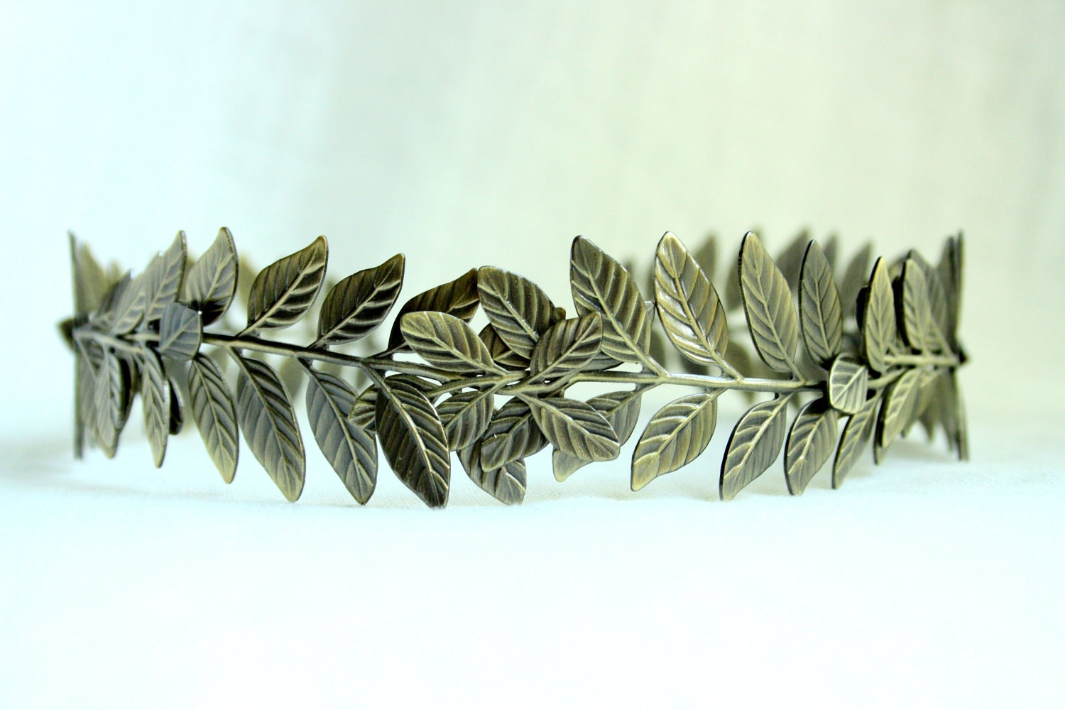 ATHENA Grecian Leaf Headpiece in Antique Brass