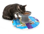 Junk Food Mat - Cat Feeding Placemat Made from Recycled Cat Food Bags