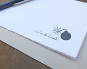 da bomb letterpress card