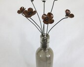 Simple Brown Bouquet of Forever Blooming Flowers Repurposed Art